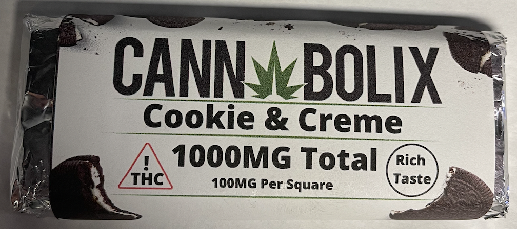 Cannabolix Delta-9 – Cookies & Cream – Chocolate Bar – 1000mg