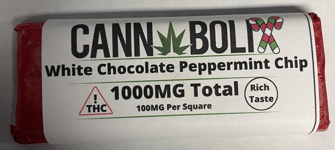 Cannabolix – White Chocolate Peppermint Bar – 1000mg